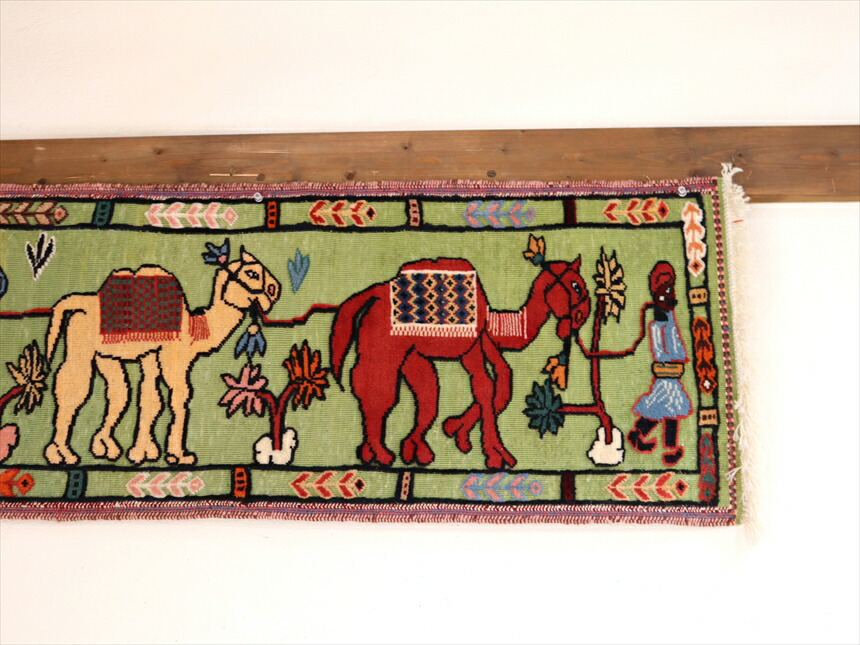 ア*ィ様 オールドキリム 手織りラグとラクダ飾りのセット ア*ィ様