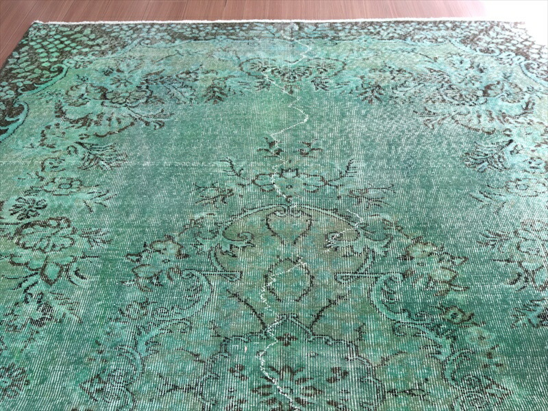 楽天市場】オーバーダイド ヴィンテージラグ グリーン 299×196cm