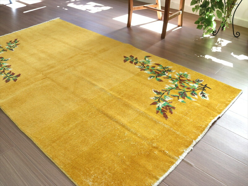 楽天市場】ヴィンテージ オーバーダイドラグ マスタードイエロー 194