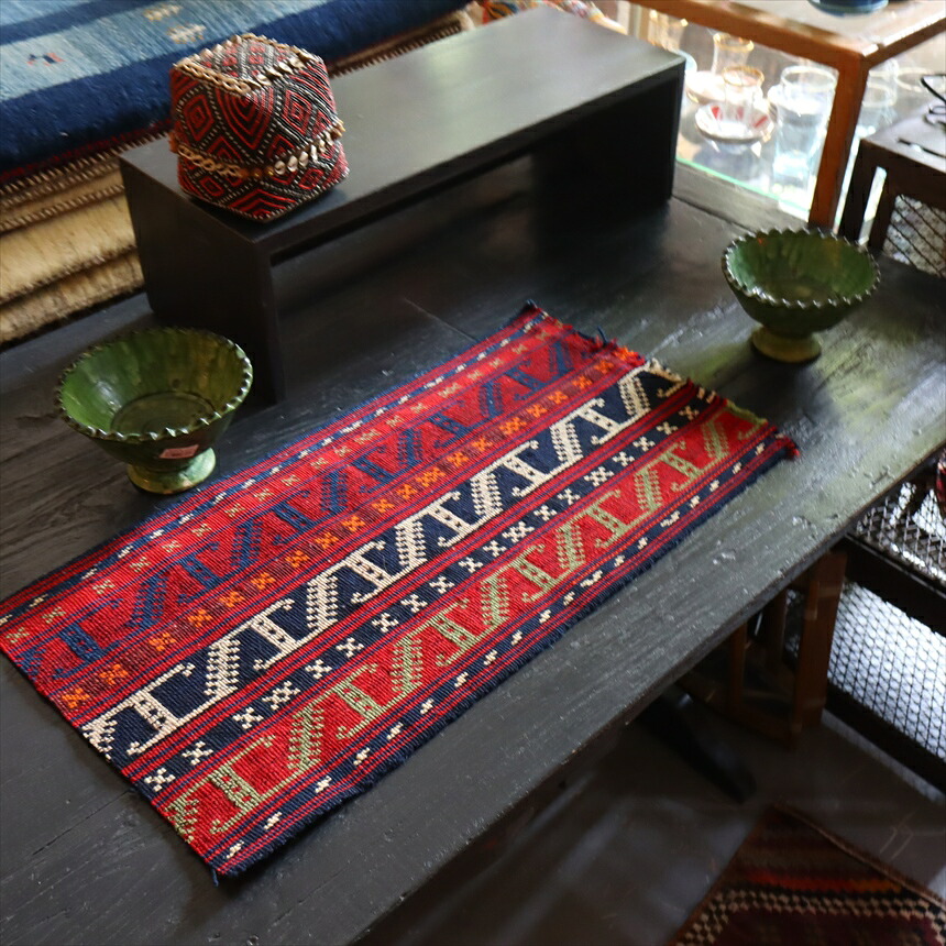 ア*ィ様 オールドキリム 手織りラグとラクダ飾りのセット ア*ィ様