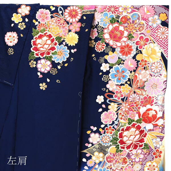 楽天市場】(卒業式応援Point10倍 3/5迄) 未仕立て 振袖 単品 「鉄紺色