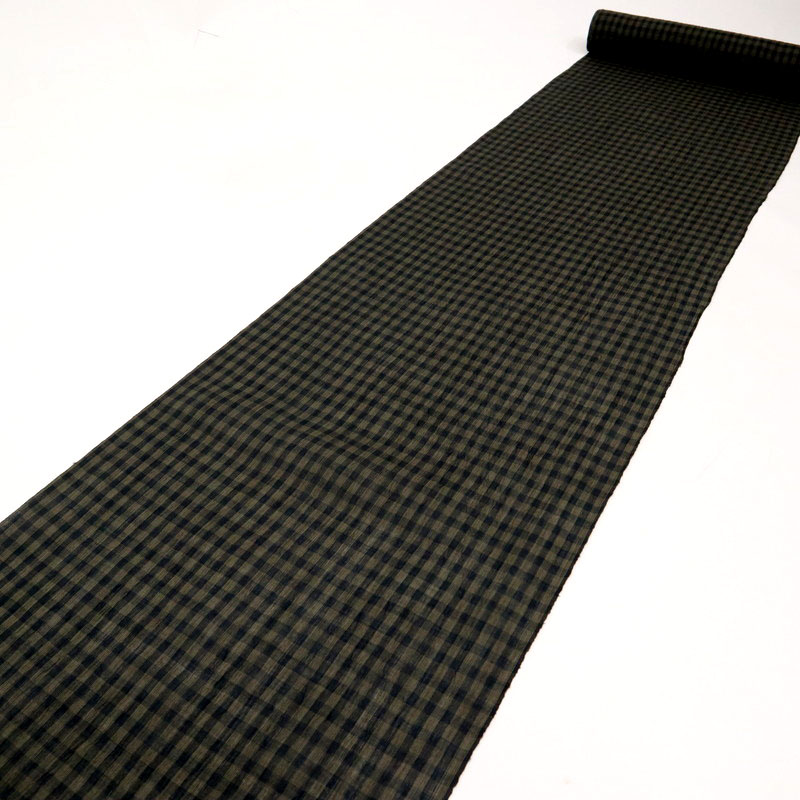 楽天市場】反物 夏着物 『本場小千谷ちぢみ』 格子縞 カジュアル