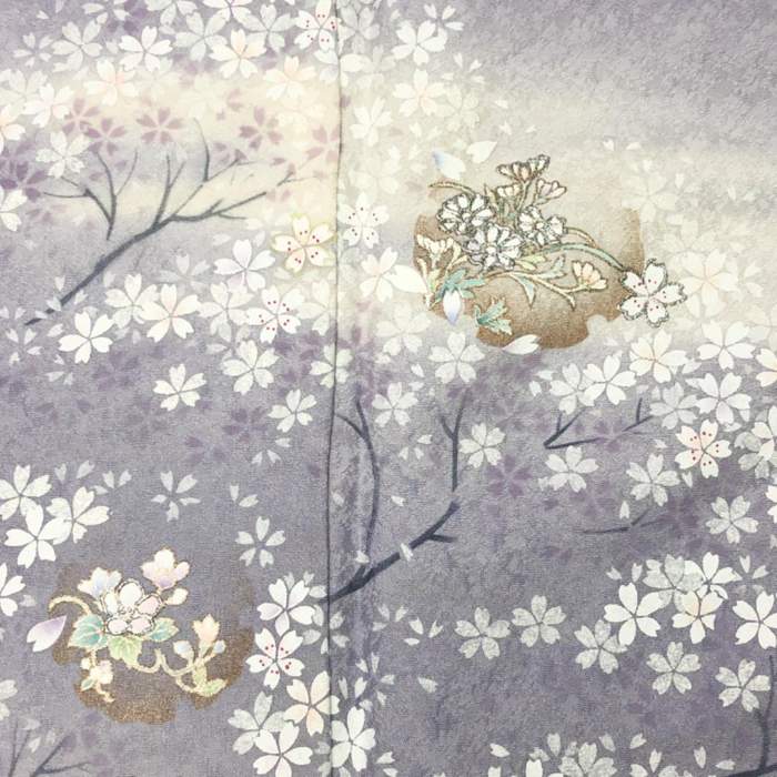 楽天市場】【お得なクーポン配布中】 付下げ 雪輪に美しい桜の花模様