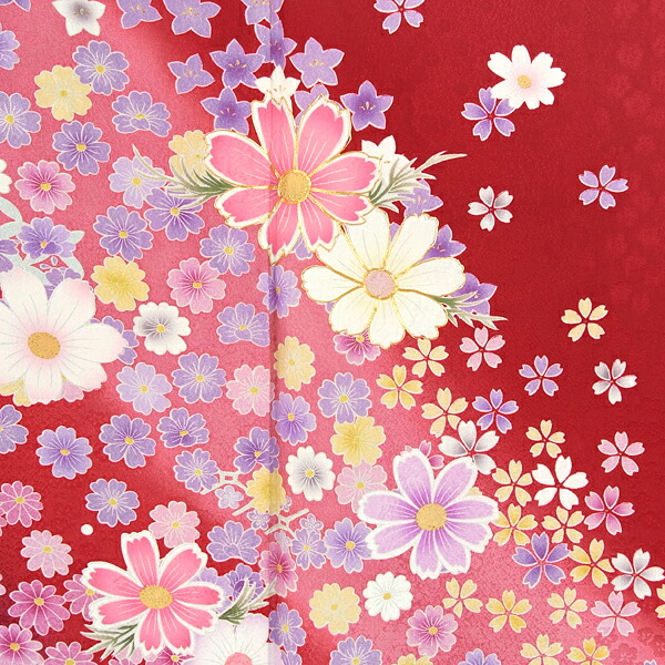 楽天市場】【成人式 振袖 レンタル】RS054 正絹 赤 桜吹雪フルセット