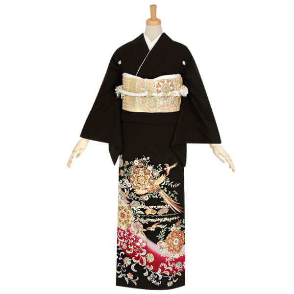 楽天市場】【レンタル】留袖 レンタル 「T235 華紋に鳳凰 」 黒留袖 貸