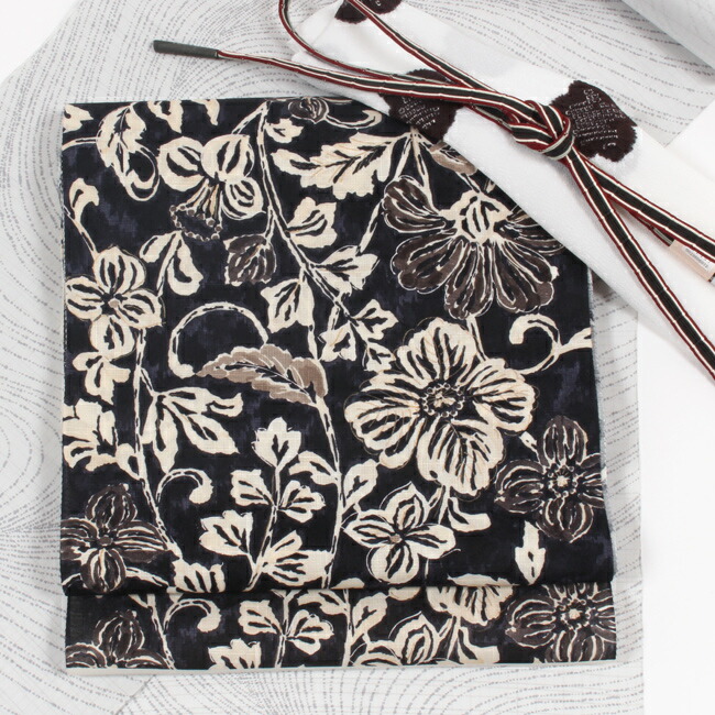 楽天市場】【3/4 20時〜☆20%OFF】【菱健】特選生紬染名古屋帯 洋花文