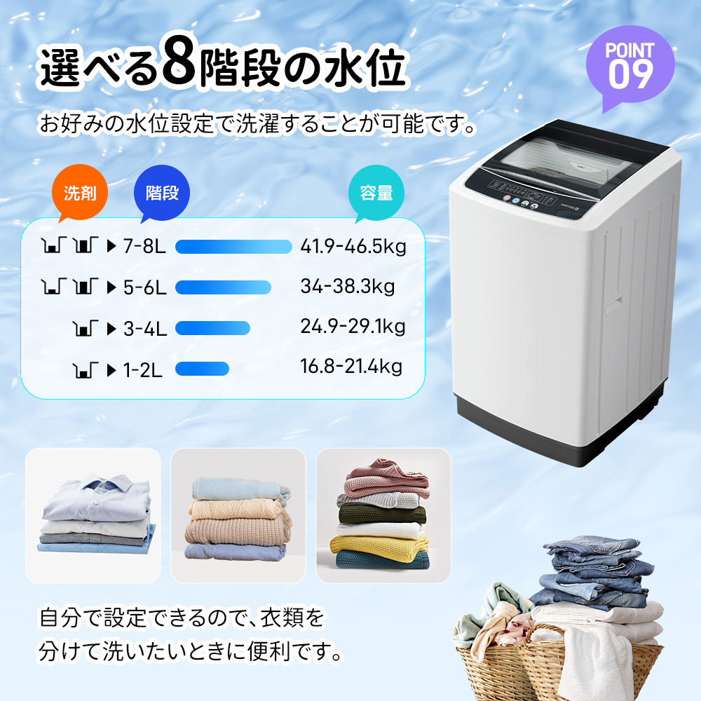 楽天市場】【 洗剤自動投入】洗濯機 8kg 全自動式 家庭用 縦型 洗剤