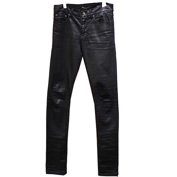SAINT LAURENT PARIS サンローランコーティングデニムパンツ