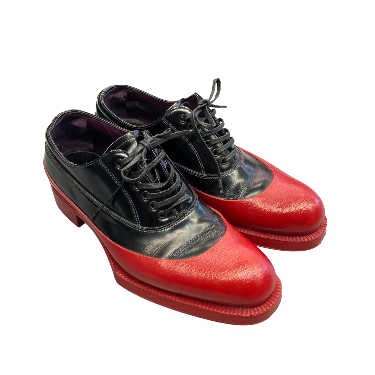 楽天市場】【中古】PRADA12AW バイカラーラバーソールパンプス 1E 887D