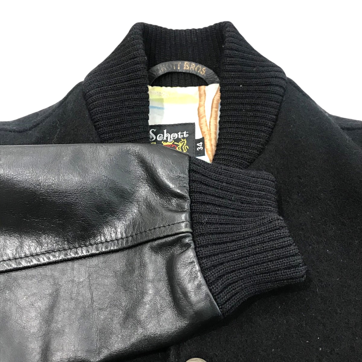 楽天市場】【中古】Ron Herman×Schott「VARSITY」 スタジャン ブラック