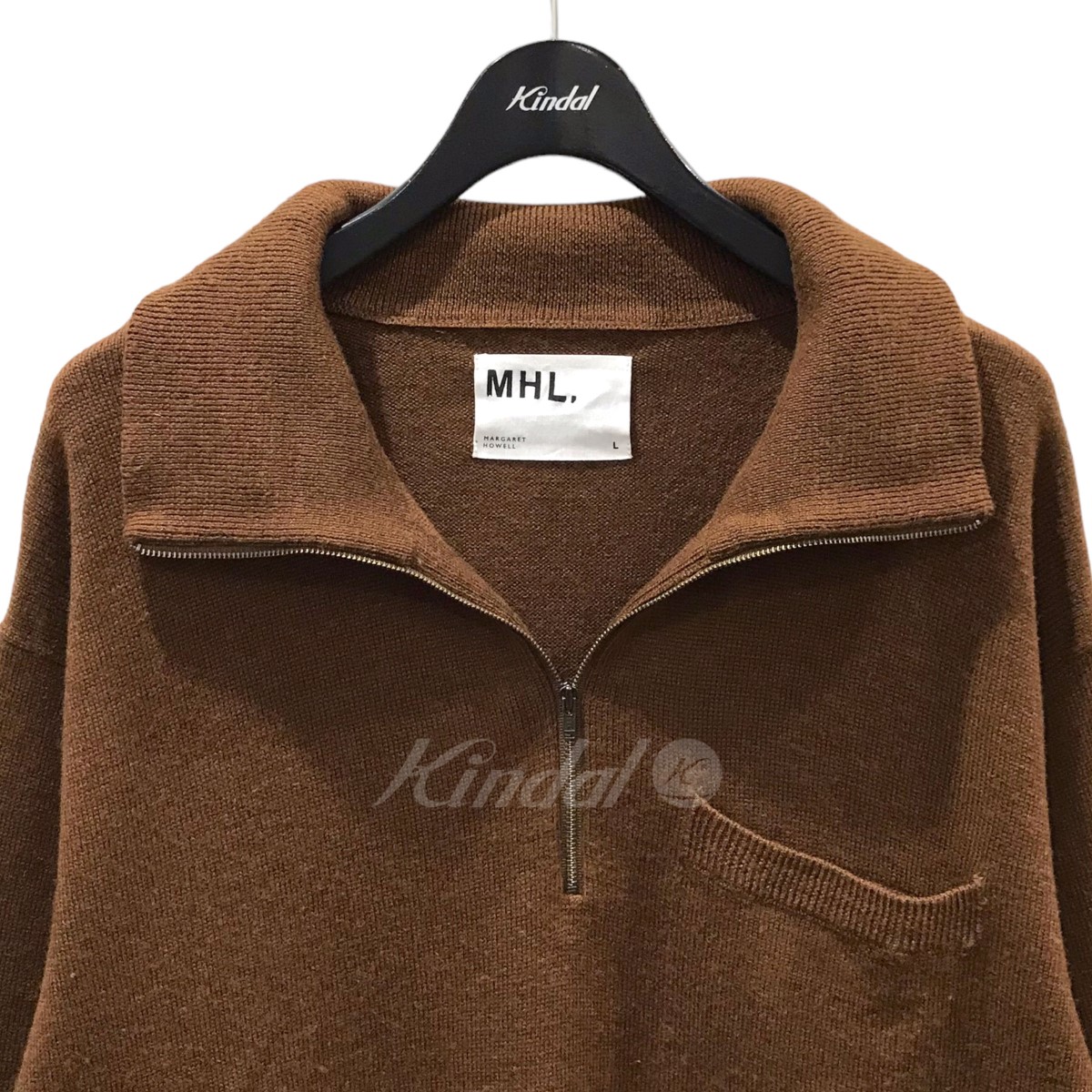 楽天市場】【中古】MHL．ハーフジップニットセーター DRY WOOL LINEN