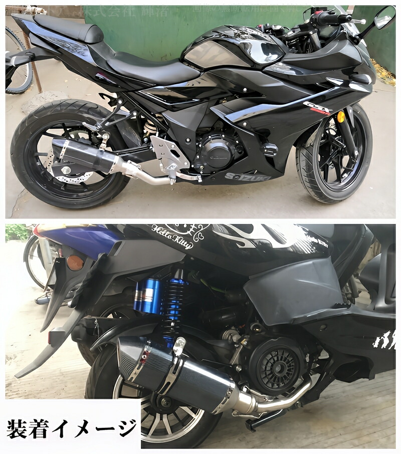 楽天市場】バイク 汎用 カーボン調 スリップオンマフラー ヘキサゴン