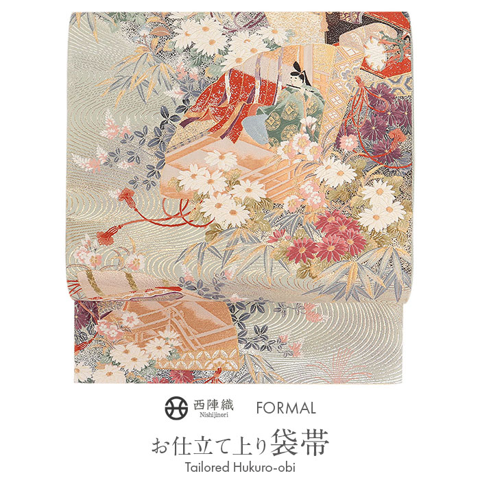 楽天市場】袋帯 フォーマル 帯 留袖 訪問着 ＜ 薄緑 ／ 平安絵巻