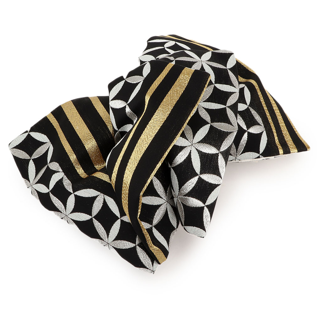 楽天市場】袋帯 振袖用 成人式 黒 七宝に牡丹 西陣織 華翔苑 藤本仁