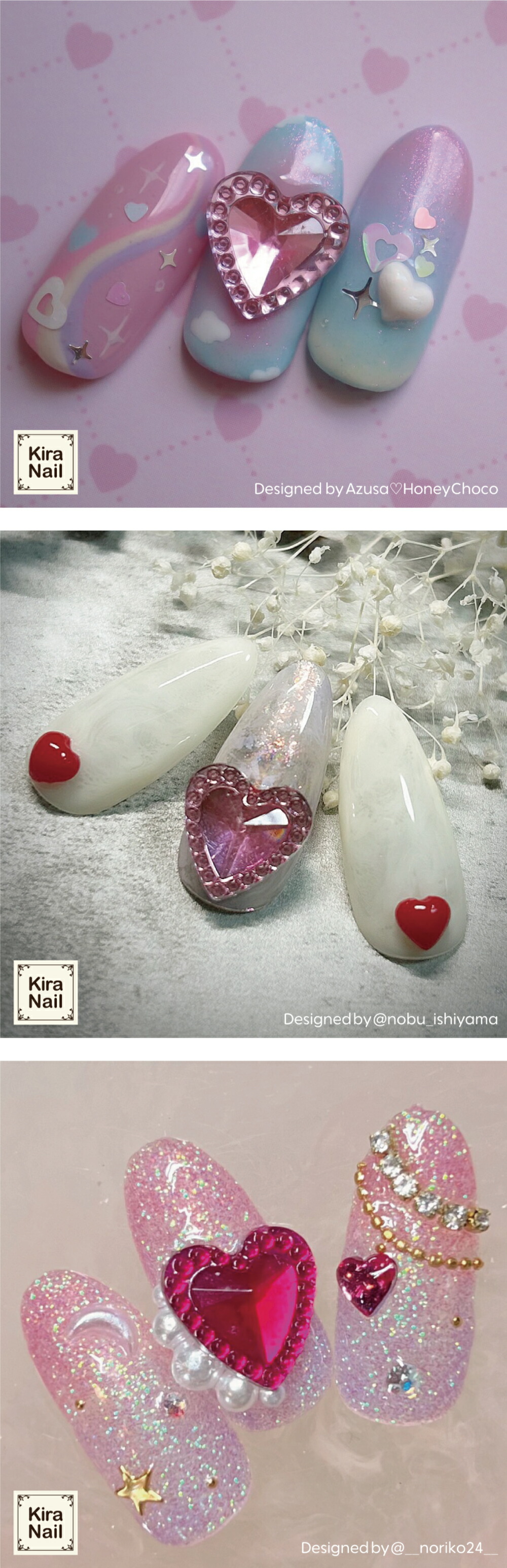 楽天市場】KiraNail ビビハニーハート 5個入/2個入 ☆ ネイルパーツ