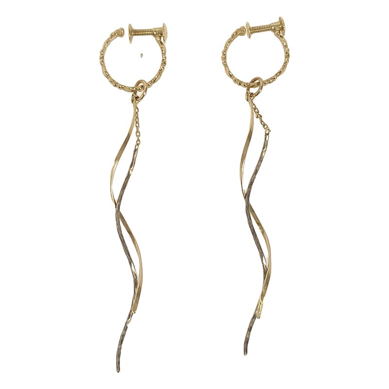 楽天市場】agete / アガット | コンビカラーチャーム付 バブルフープ