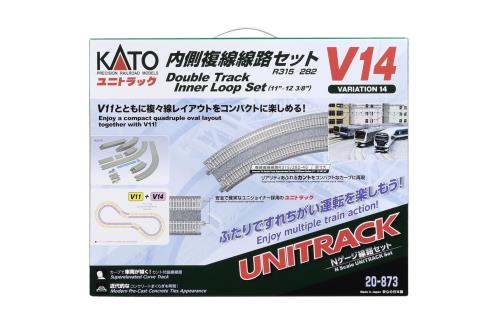 楽天市場】KATO Nゲージ V14 内側複線線路セット (R315/282) 20-873