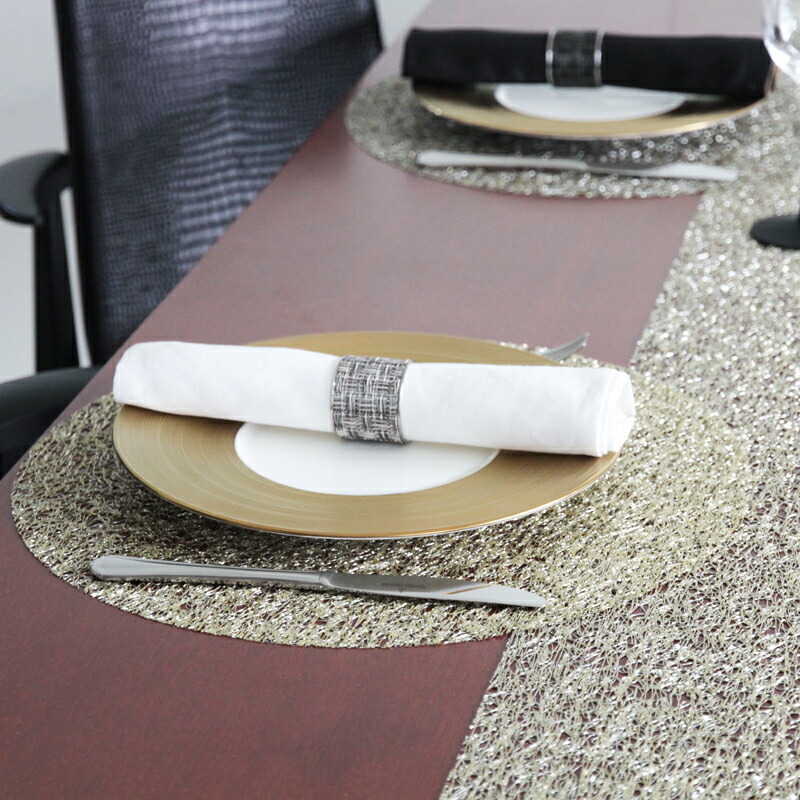 楽天市場】チルウィッチ ランチョンマット メタリックレース ラウンド