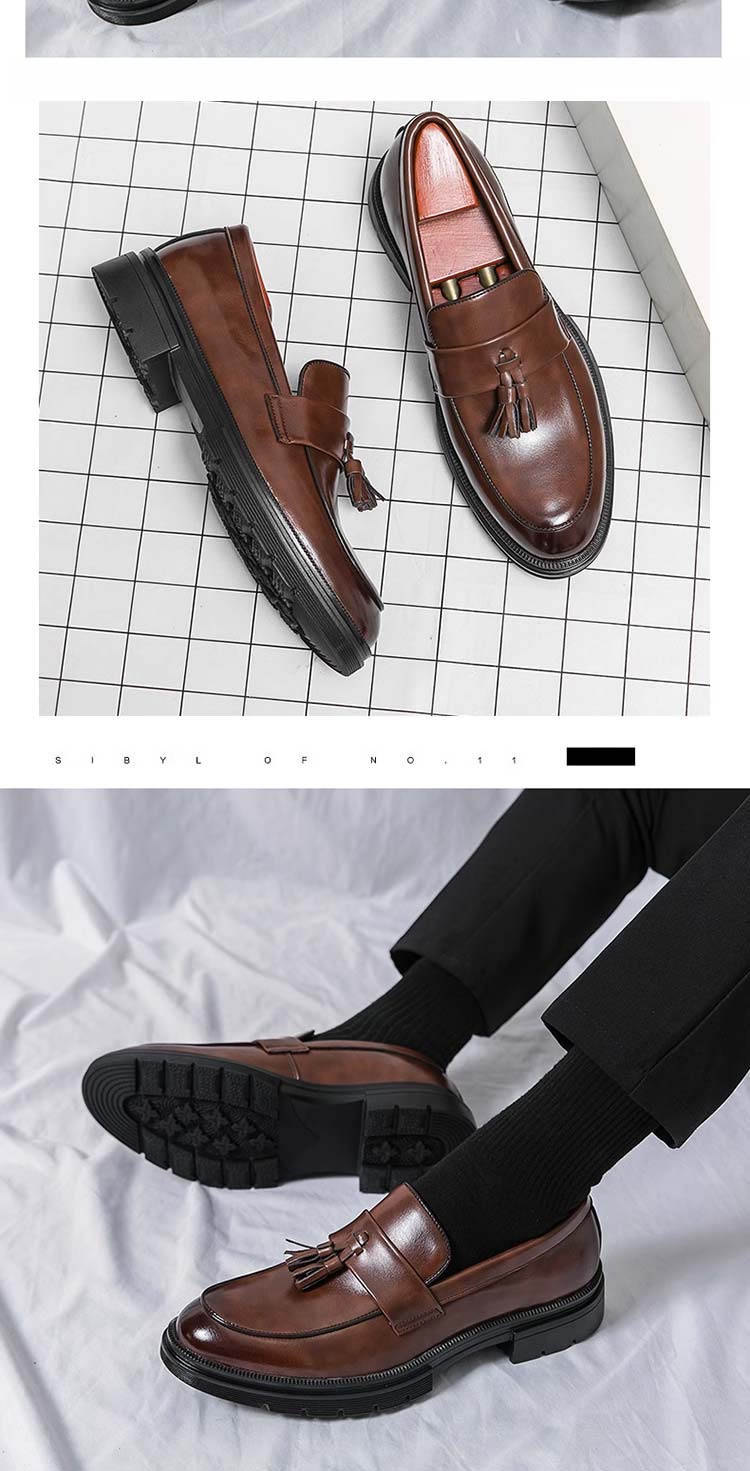 楽天市場】ローファー メンズ タッセル 通勤 通学フォーマル ブラウン