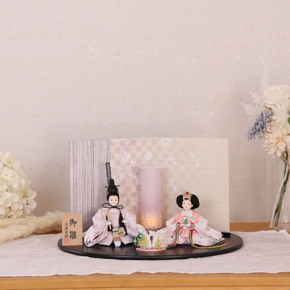 楽天市場】雛人形 ひな人形 コンパクト 横幅40cm 親王飾り はるる 柳