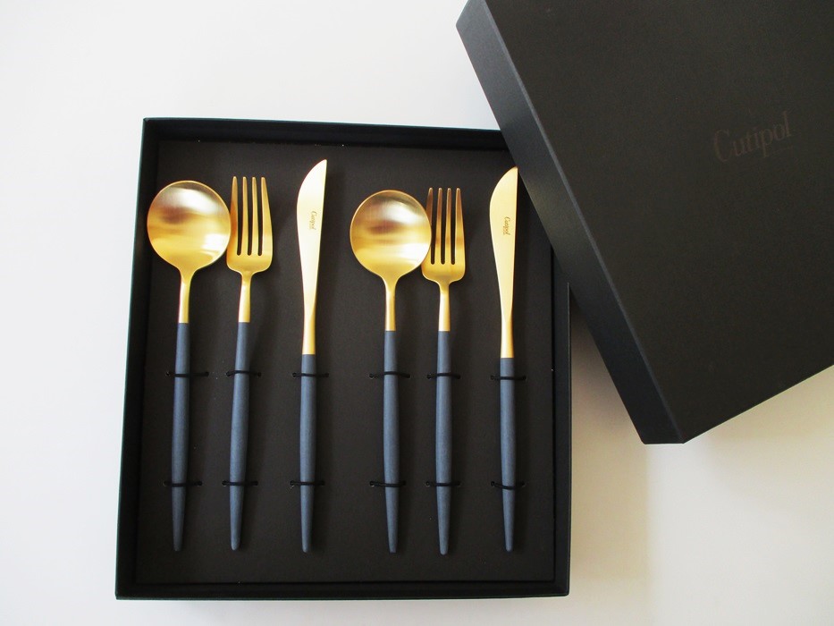 楽天市場】クチポールCutipol GOA ゴールド ブルー カトラリー6本