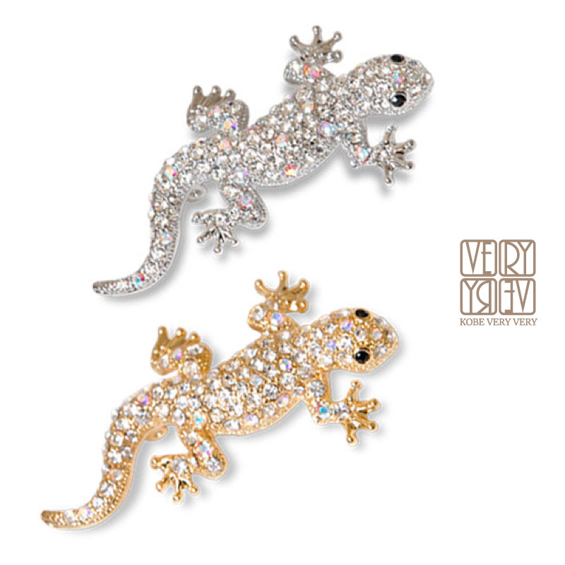 楽天市場】SK1B-3☆ブローチ トカゲ 男女兼用 ラインストーン 爬虫類