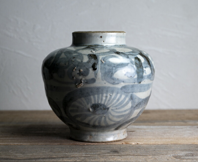 ⭐安南染付 水指 蓋付壺 中国古陶磁 明時代末 コレクション 骨董品