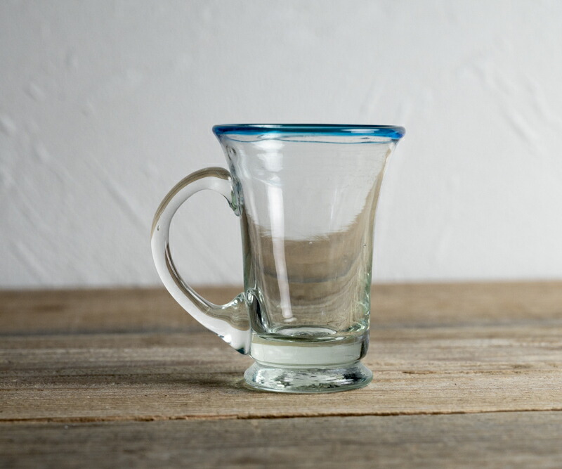 楽天市場】骨董○和ガラス青縁ハンドル付カップ○ | 大正昭和前-20世紀