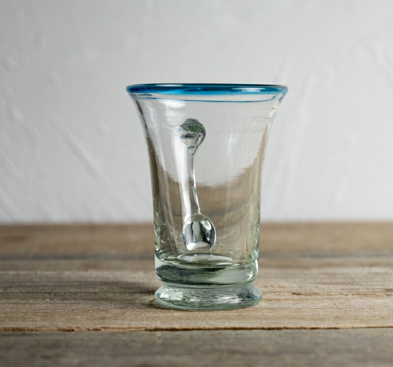 楽天市場】骨董○和ガラス青縁ハンドル付カップ○ | 大正昭和前-20世紀