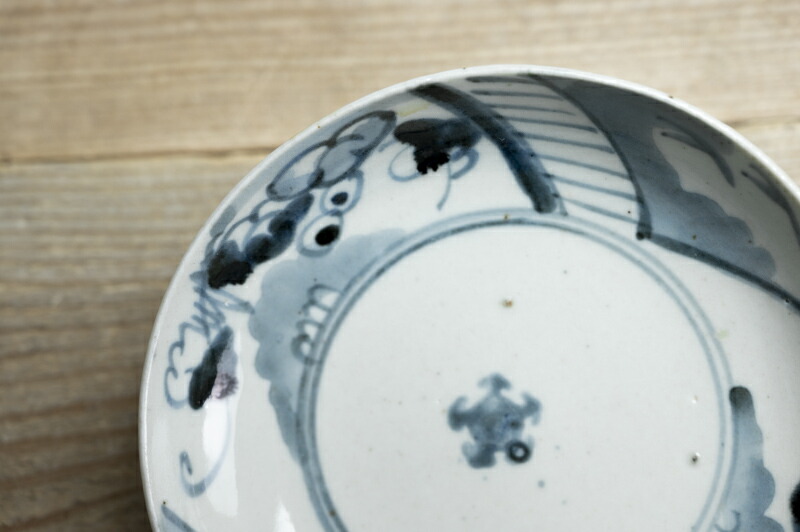 楽天市場】骨董○古伊万里染付葡萄文皿○くらわんか | ニュウ / 極小