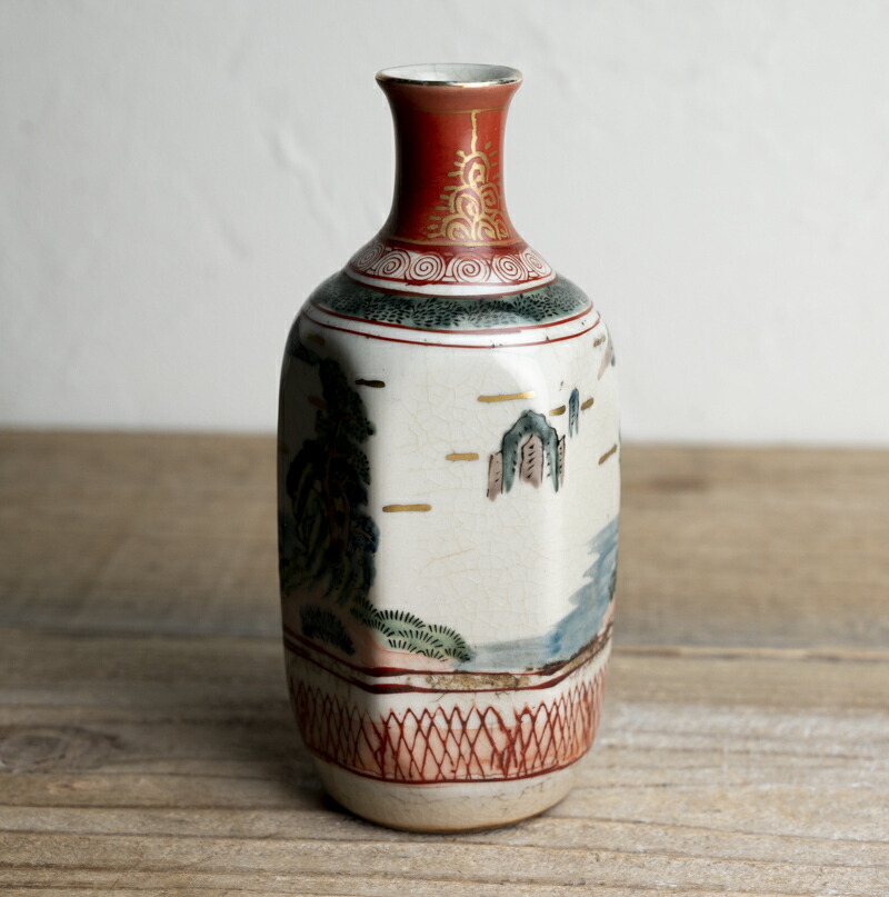 楽天市場】骨董○九谷焼色絵山水文徳利○お燗徳利 | 明治時代-19世紀頃