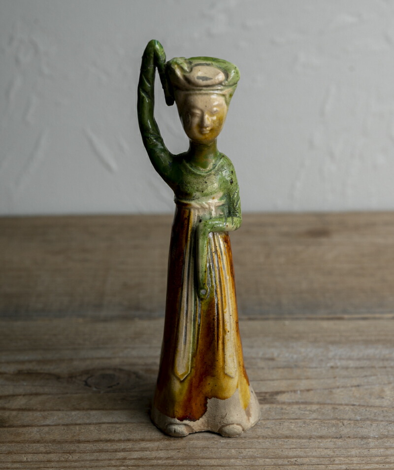 楽天市場】骨董○唐三彩美人俑○中国古玩 | 唐時代-8世紀頃 | 陶器