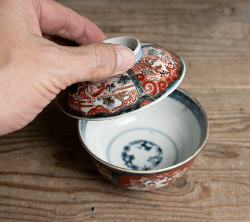 楽天市場】骨董○古伊万里染錦蓋付碗/小型碗○|江戸後期-19世紀頃|肥前