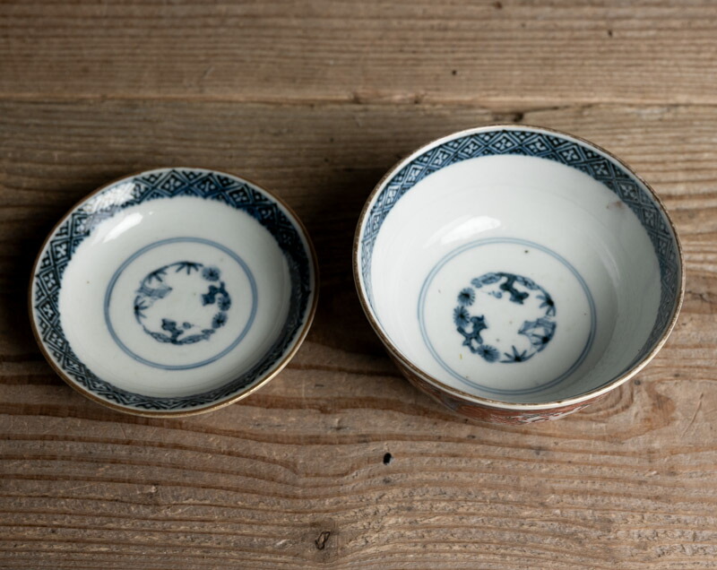 楽天市場】骨董○古伊万里染錦蓋付碗/小型碗○|江戸後期-19世紀頃|肥前