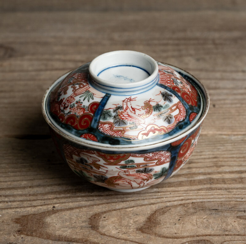 楽天市場】骨董○古伊万里染錦蓋付碗/小型碗○|江戸後期-19世紀頃|肥前