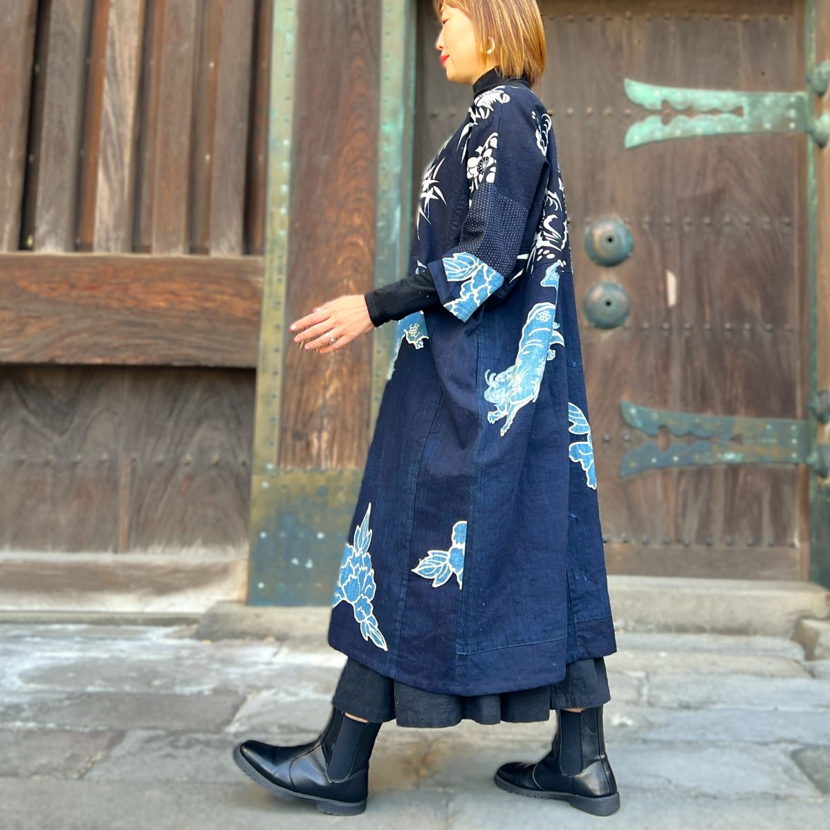 楽天市場】【古布リメイクワンピース】作家一点物綿100％ミセス40