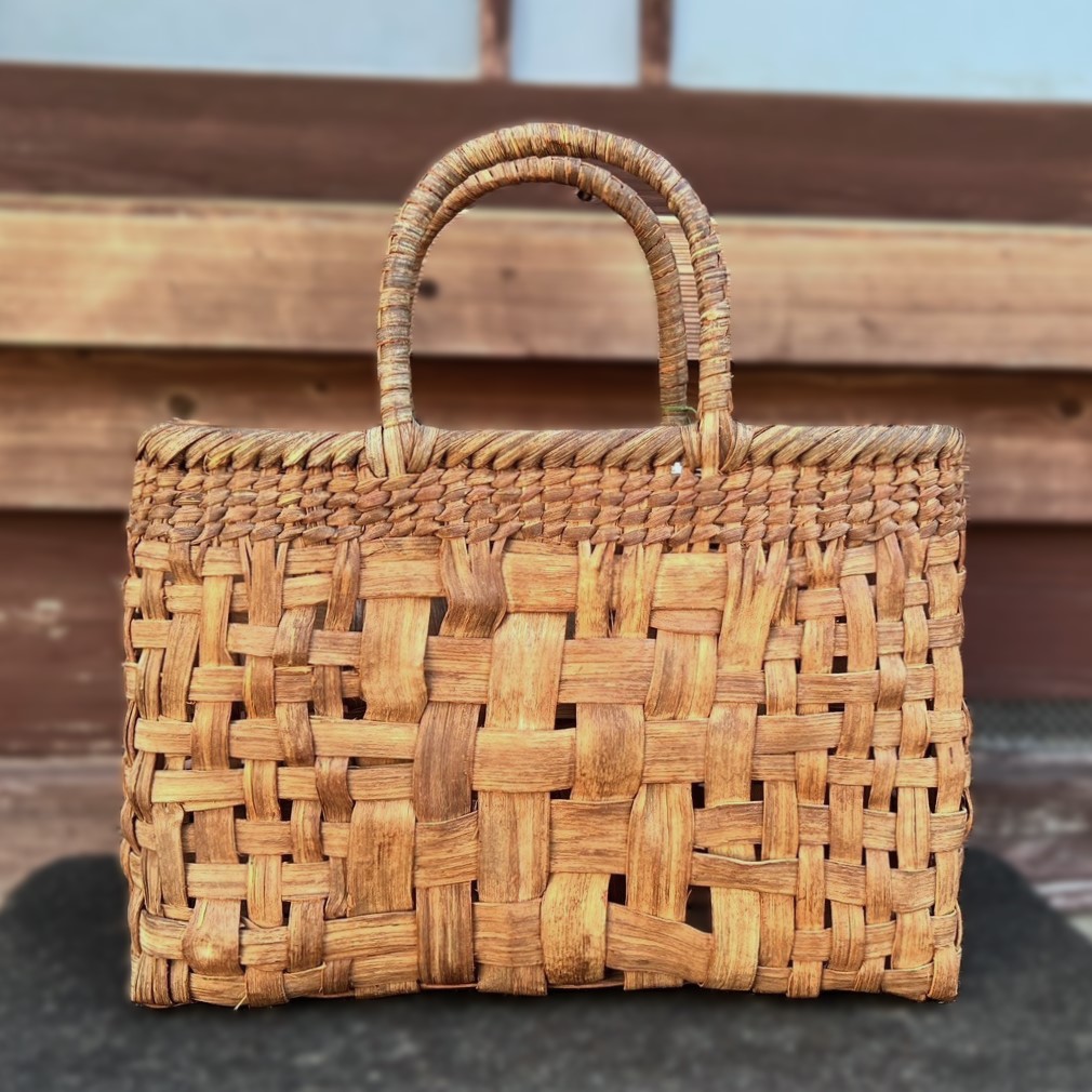 楽天市場】【純国産山葡萄かごバッグ】一点物青森県産日本製太綱代編み