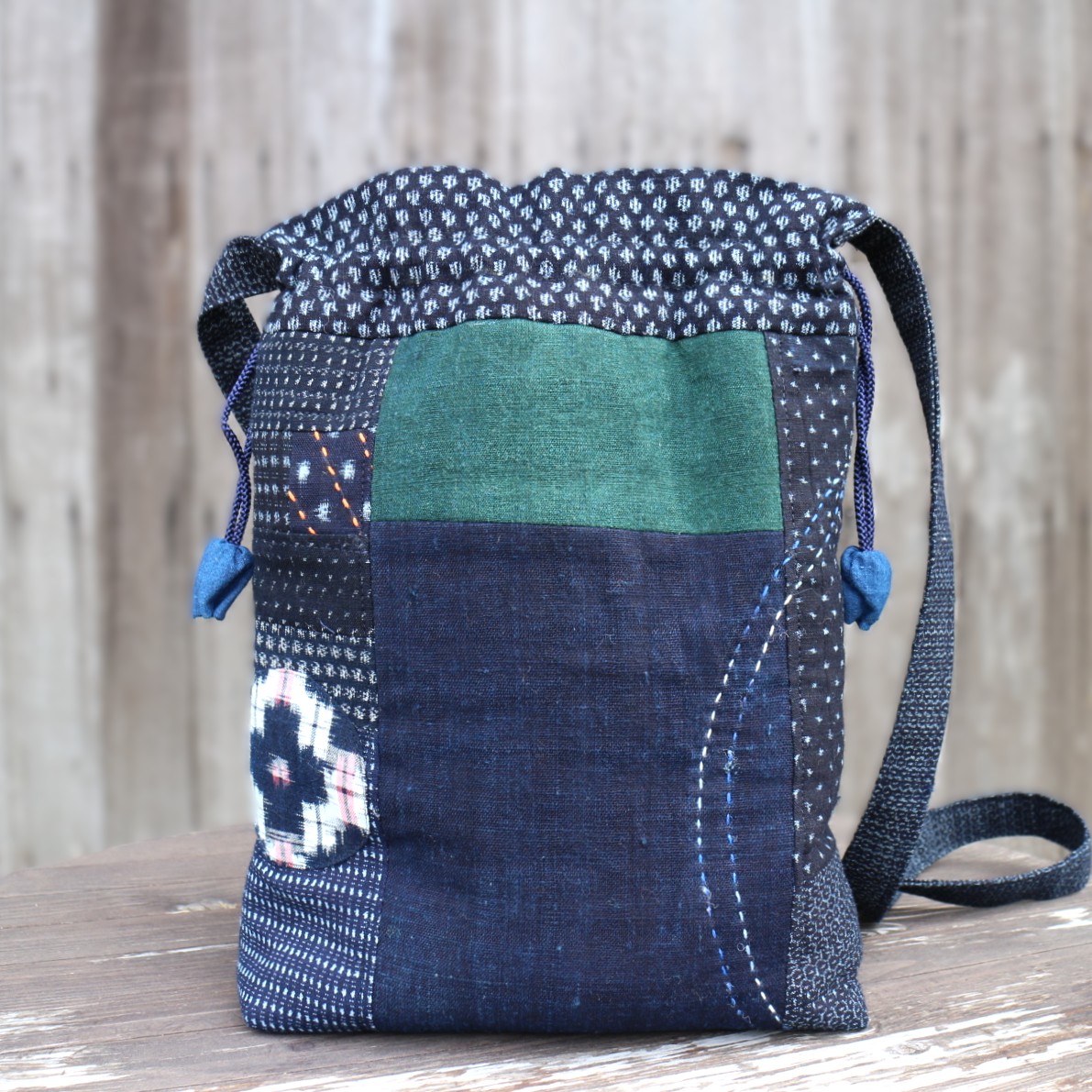 楽天市場】【古布ショルダーバッグ】作家一点物 襤褸 BORO パッチ