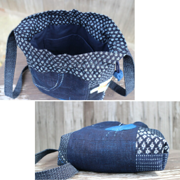 楽天市場】【古布ショルダーバッグ】作家一点物 襤褸 BORO パッチ