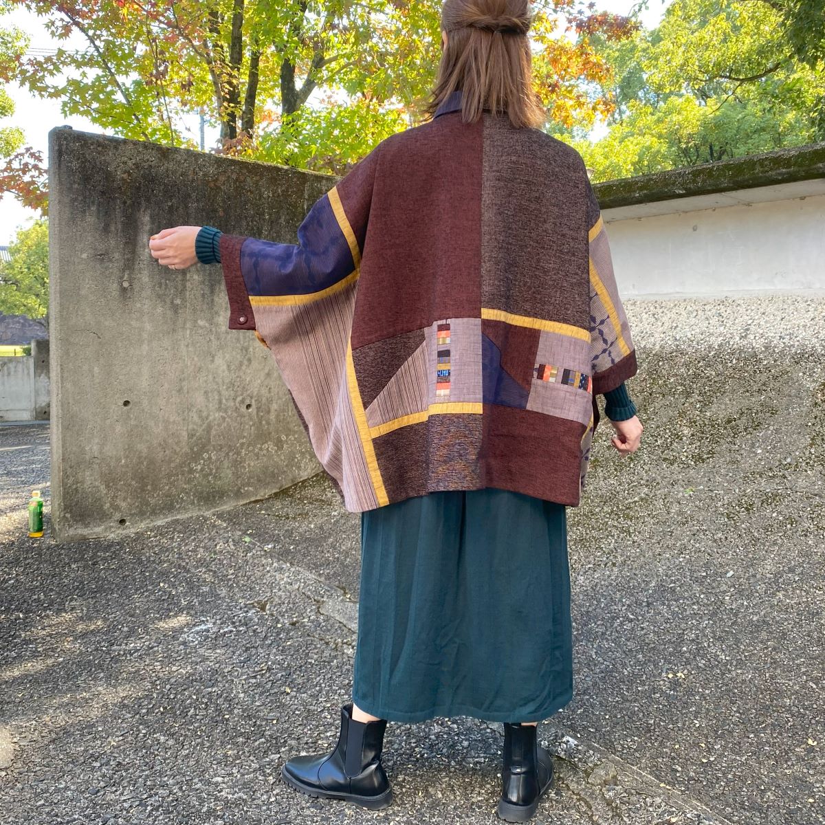 楽天市場】儀右ヱ門【久留米絣ポンチョ】羽織物ケープミセス40代50