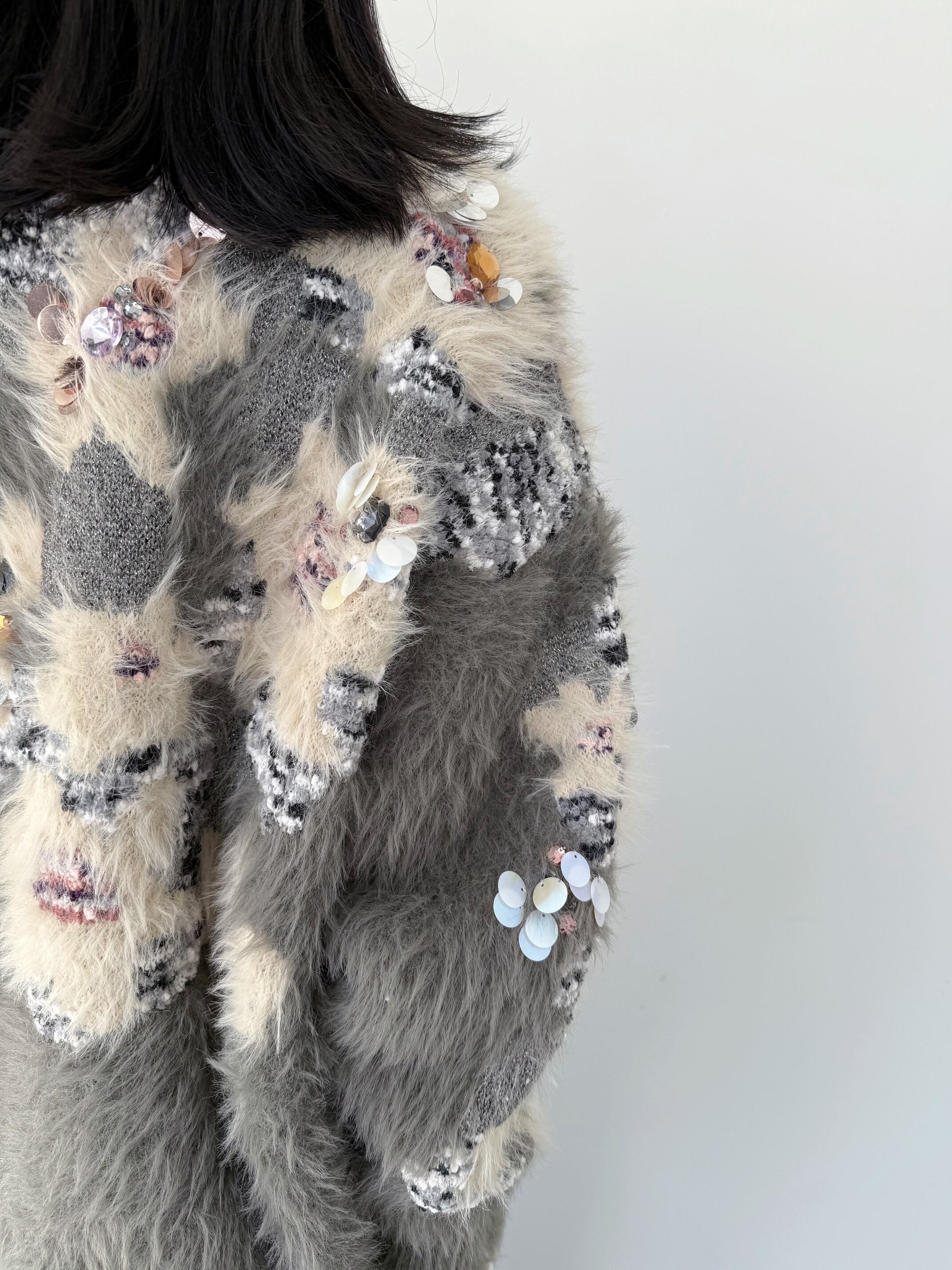 楽天市場】【COEL】 花柄ビジューシャギーカーディガン コエル ニット