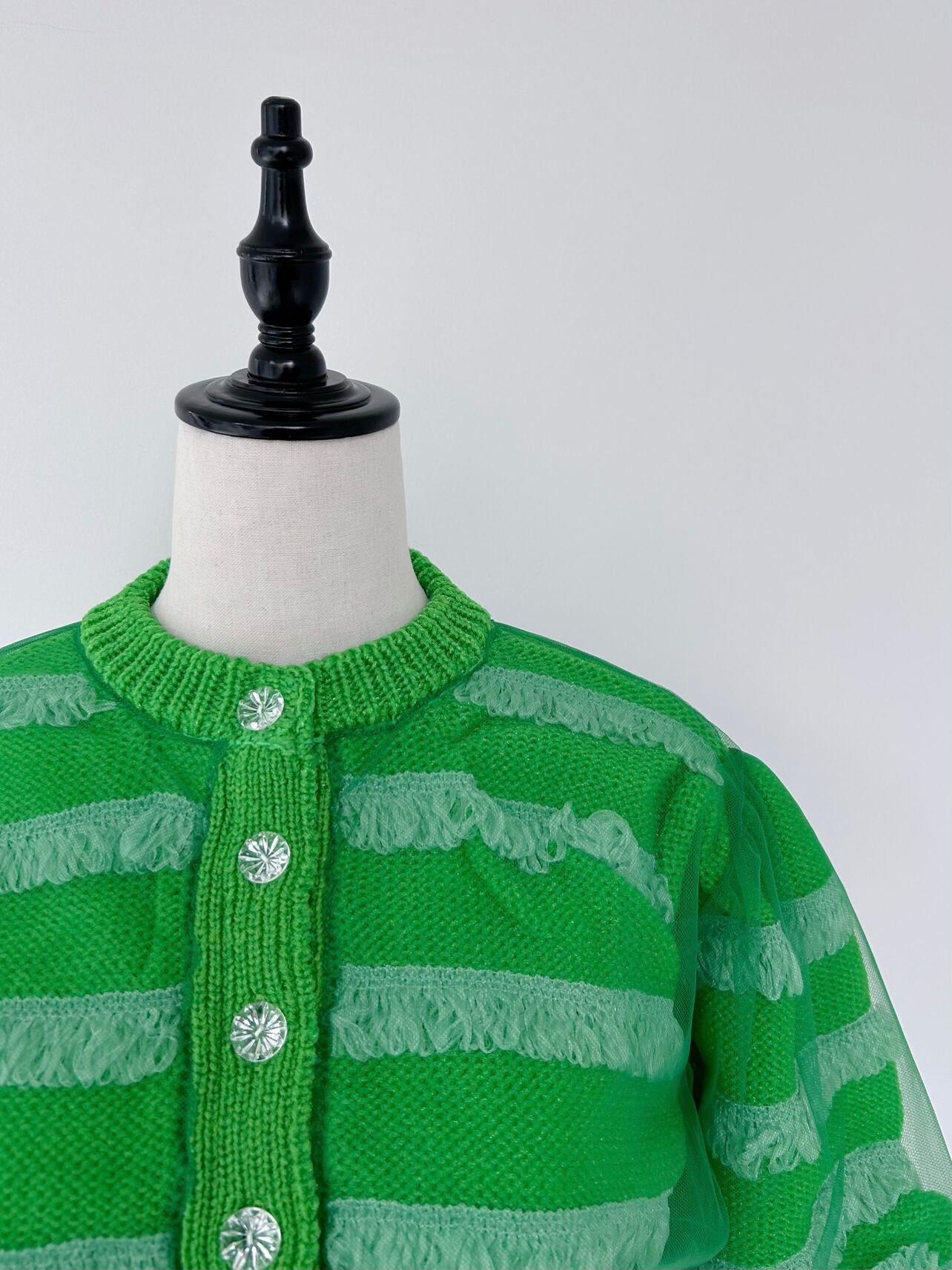 楽天市場】【MUVEIL】 オーガンジーカーディガン ミュベール ボーダー