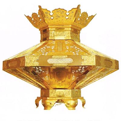 楽天市場】【寺院用】 菱灯籠 六角型(旧菱) 胴地 本金箔押 電装なし火