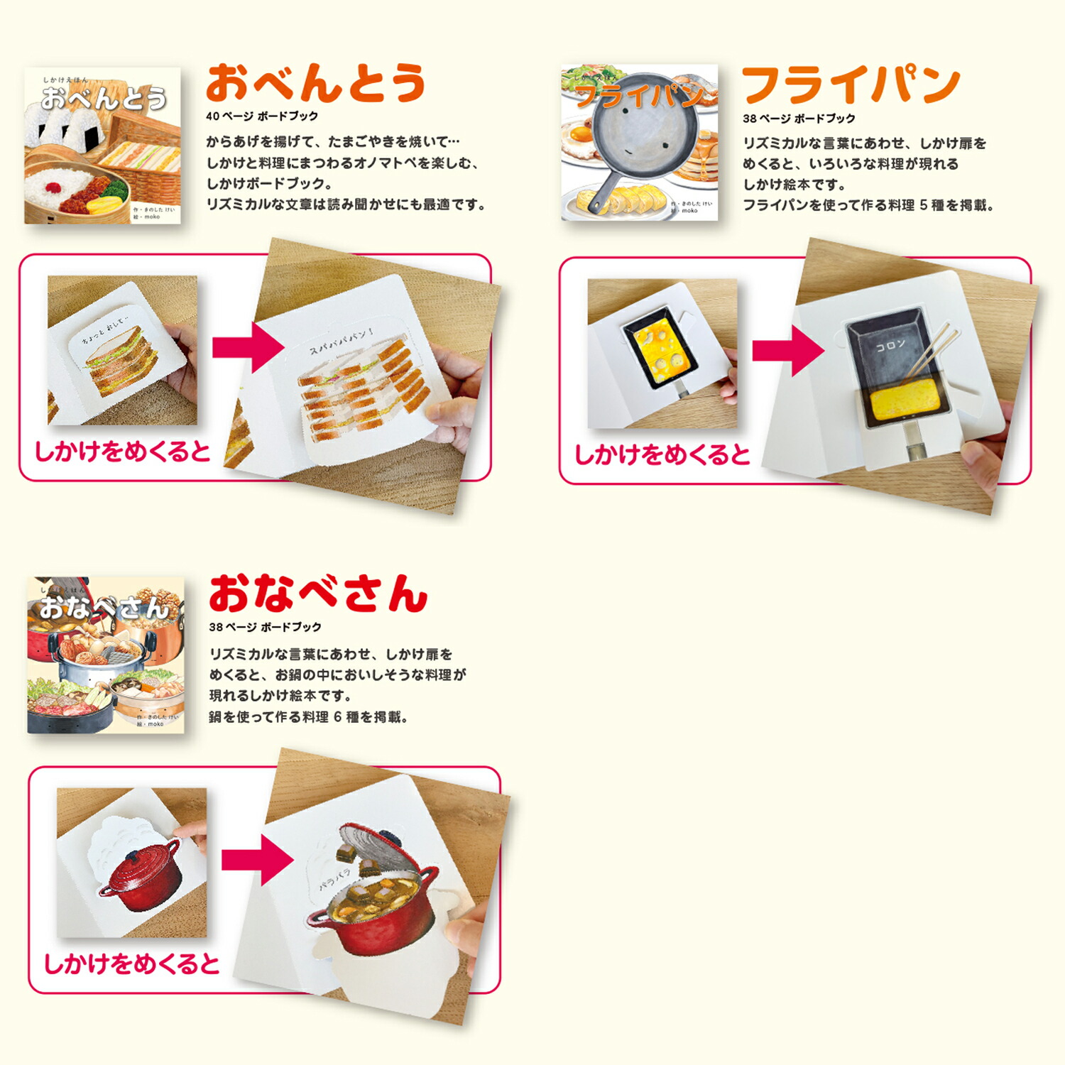 楽天市場】【公式】しかけえほんたべもの3冊セット （コクヨのしかけ