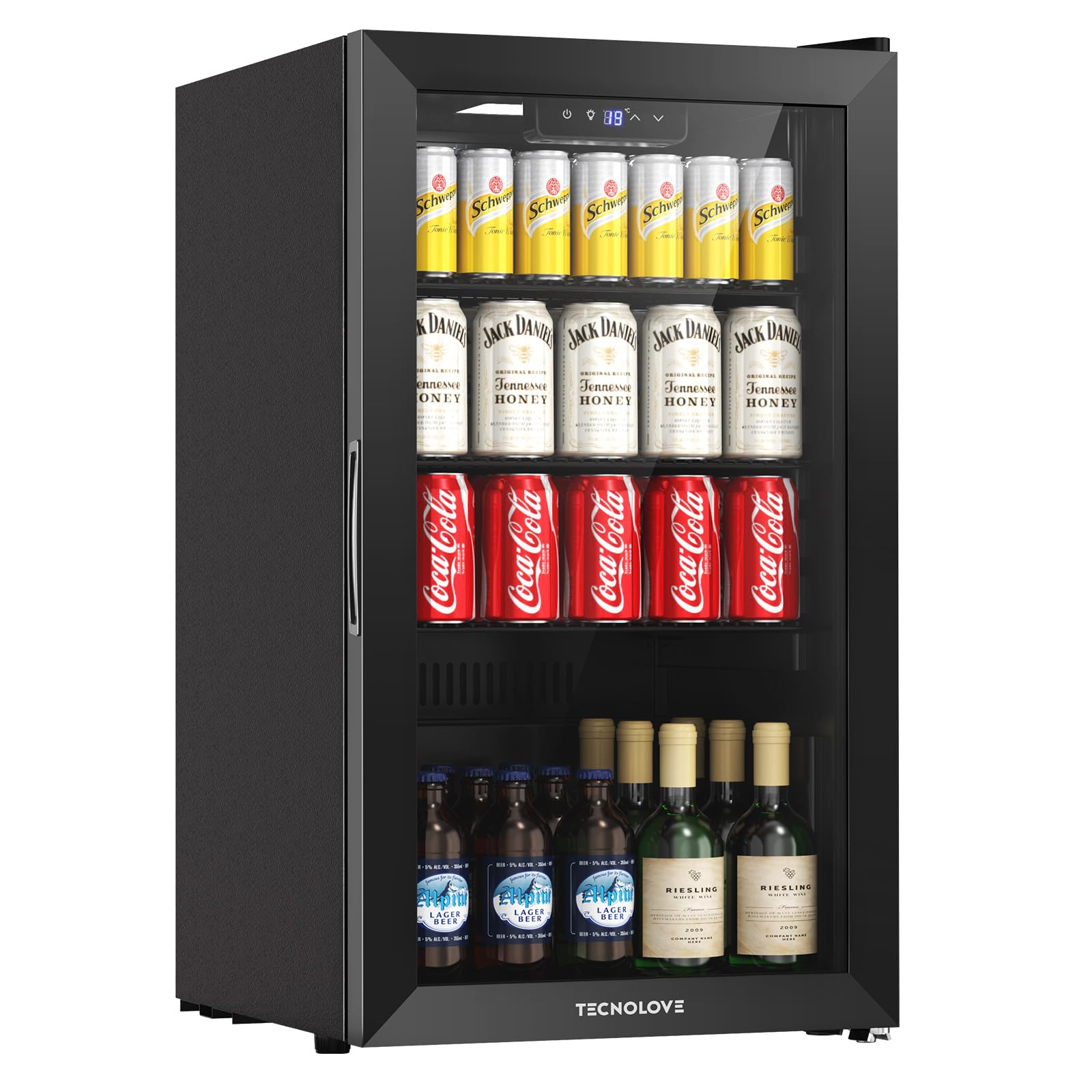 楽天市場】Tecnolove ドリンク冷蔵庫 86L 3・18℃ ファン式 幅45cm 自動
