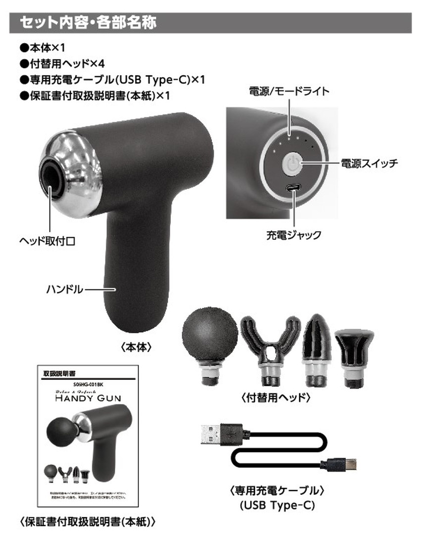 楽天市場】マッサージガン 軽量 女性 ミニ マッサージがん 顔