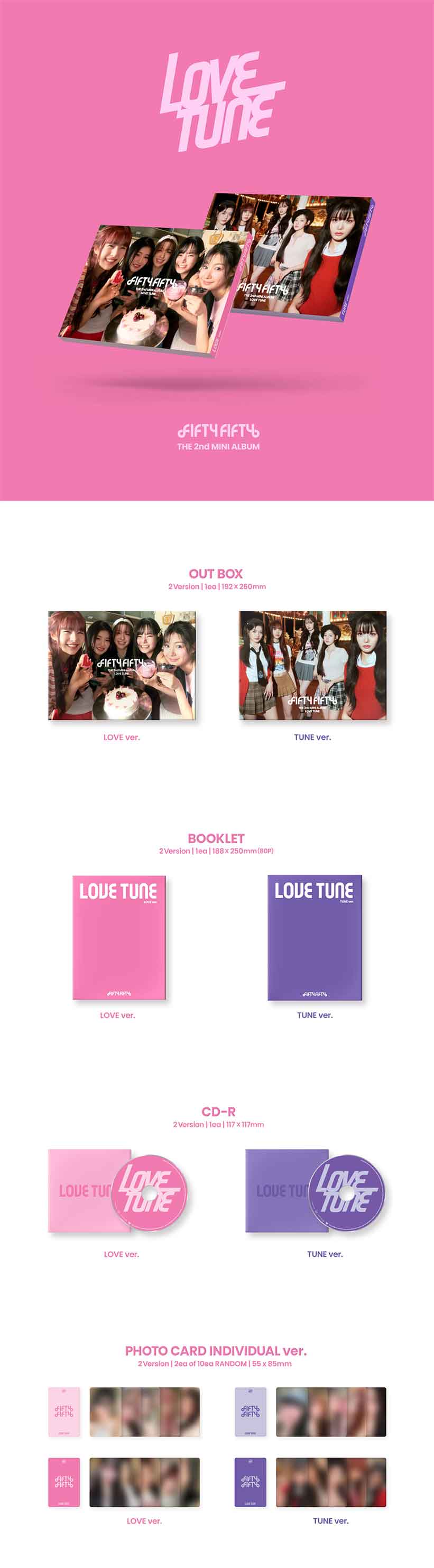 楽天市場】FIFTY FIFTY - LOVE TUNE アルバムバージョン選択 / 2種