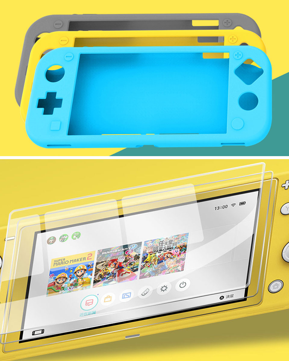 楽天市場】スイッチライト カバー 強化ガラスフィルム付き nintendo