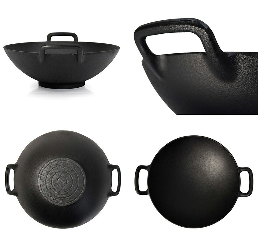 楽天市場】日本製 南部鉄器 【 中華鍋 小 】 鉄板 直径30cm フライパン