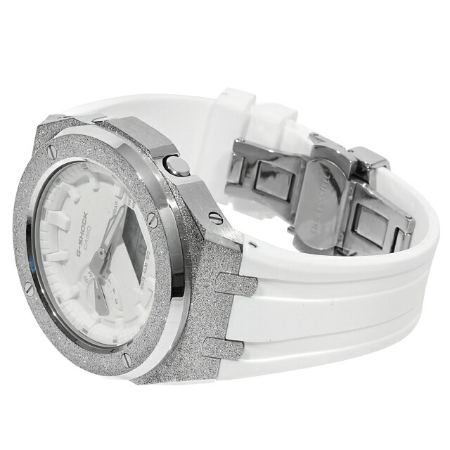 楽天市場】G-SHOCK GA2100 ホワイト メタル カスタム フロステッド